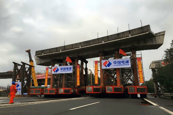 浙江宁波高速桥梁拆除,SPMT模块车,传统拆除对比