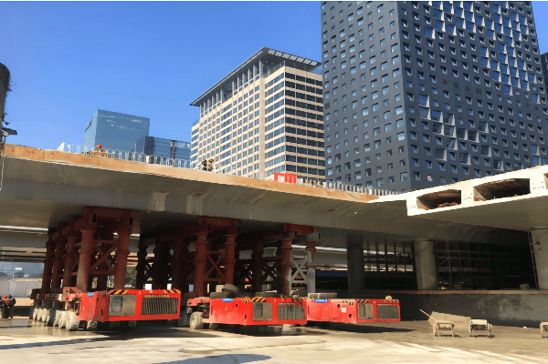 河北高速桥梁拆除,SPMT模块车